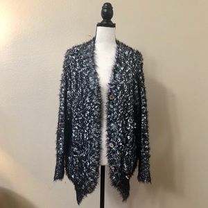 Morning apple Women Fuzzy V Neck Sweater